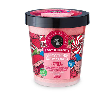 Organic Shop Body Desserts Smoothing Body Scrub Sweet Lollipop Απολεπιστικό Σώματος Συσκευασία Βαζάκι